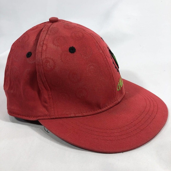 Chile Pepper Bike Shop Moab Utah Hat Cap Red Embroidered Size SM Fitted Flatbill - Picture 3 of 12